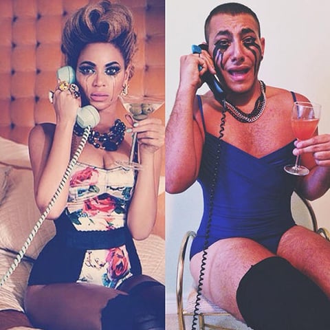 Mina Gerges ha imitado distintas fotos de Beyoncé.
