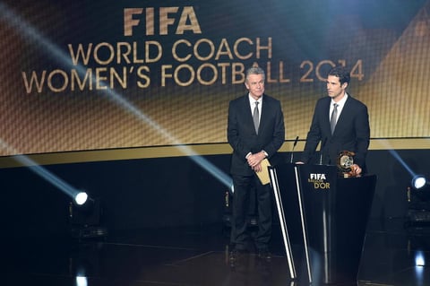 En el futbol femenino el galardón al mejor entrenador fue para un alemán, Ralf Kellermann, quien consiguió la Liga de Campeones Femenina con la escuadra del Wolfsburgo.