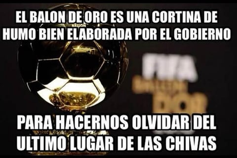 Y bien, los aficionados mexicanos no se creyeron nada del show del Balón de Oro y creen que todo tiene un trasfondo político-futbolístico...