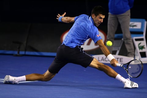 Era una batalla física en la cancha de la magnífica Rod Laver Arena.