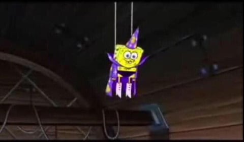Al final le hicieron referencia a una escena de Bob Esponja.