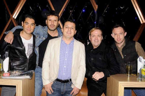 Carlos Núñez, Héctor Flores, Poncho Pulido, Salvado Guerrero y Quique Muñoz.