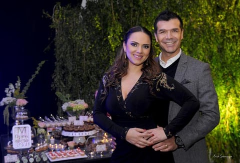 Mónica López de Borgetti y Jared Borgetti.