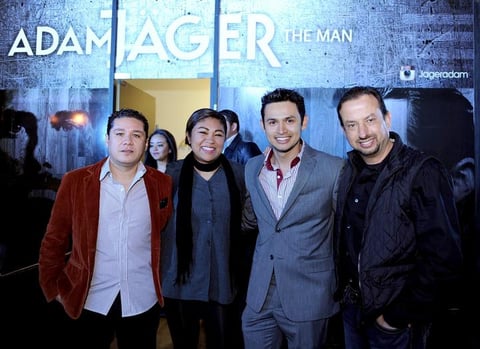 Roberto, Marcela, César y Poncho.