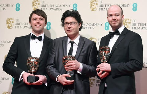 Boogaloo y Graham, ganador en Mejor Cortometraje, fue entregado al director Michael Lennox, al guionista Ronan Blaney y al productor Bruab Falconer,