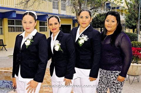 11022015 CONCLUYEN ETAPA.   Eva, Maricela, Brisa y Arumi.