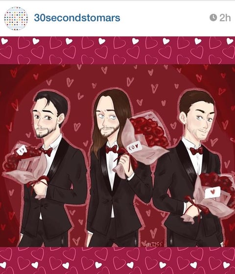 La banda 30 Seconds To Mars no se quedó atrás y expresó sus buenos deseos a sus fans.