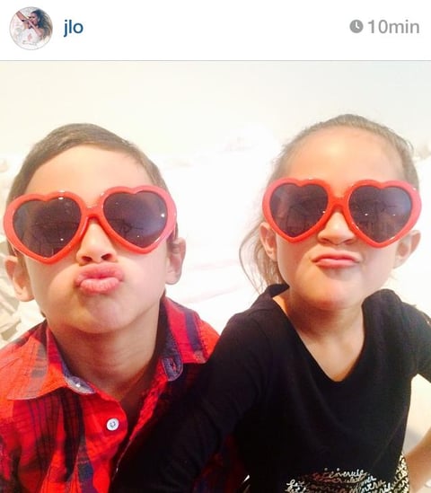 Jennifer Lopez celebró esta festividad con sus hijos.