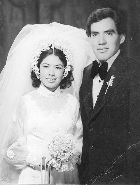 22022015 Lucila ChÃ¡irez Guerrero y RaÃºl HÃ©ctor Cano HolguÃ­n contrajeron matrimonio en la Iglesia de Guadalupe en GÃ³mez Palacio, Dgo. en 1964.