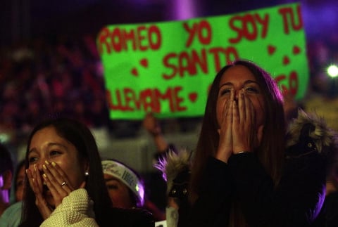 Sus fanáticas no dejaron de aclamarlo en todo momento.