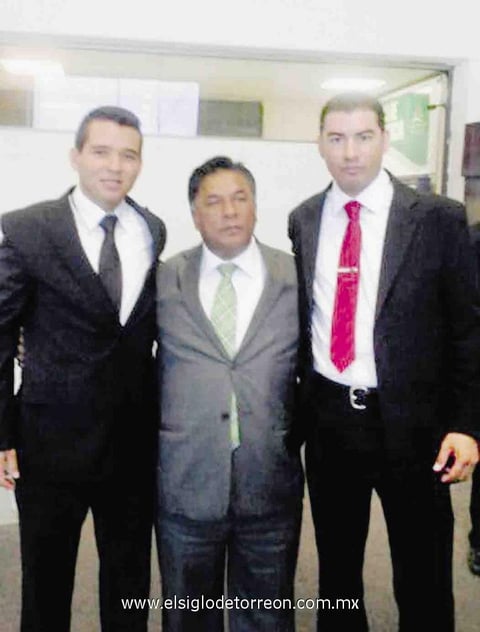 01032015 Lic. David López Rosales, Dr. Apolonio Betancourt Ruiz y Lic. Leonardo Antón Moreno López.