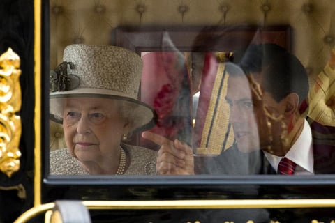 El desfile pasó por la avenida del Mall hasta el palacio de Buckingham.