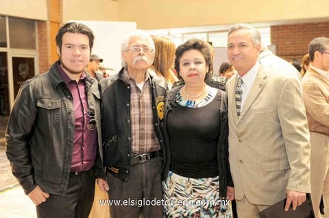 14032015 Luis Ariel Juárez Guzmán, M.C. Luciano Juárez Sánchez, Dra. Rosa María Guzmán C. e Ing. Héctor Estrada Flores.