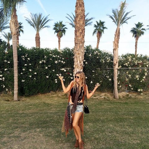 Fergie presumió también su asistencia al famoso festival.