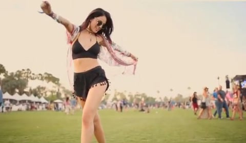 La mexicana Eiza González, quien ya ha asistido en otras ocasiones, no dudó en presumir su experiencia en el festival musical.