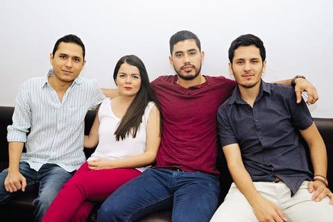 Poncho, Sara, Paco y Daniel.