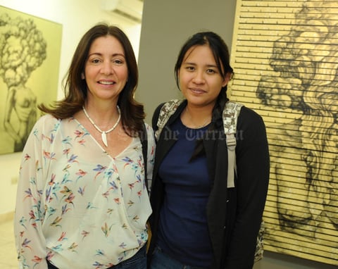EN RECIENTE EVENTO.  Rosa María y Rocío.