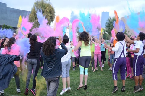 Una gran nube de colores.