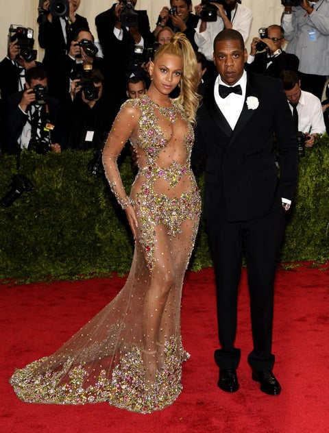 Beyoncé fue sin duda la estrella de la noche por su atuendo.