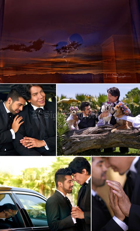 10052015 Unieron sus vidas en matrimonio, Luiz Guillén y Alan Da Silva. El enlace nupcial se llevó a cabo el pasado sábado 25 de abril de 2015, en punto de las 10:00 p.m.