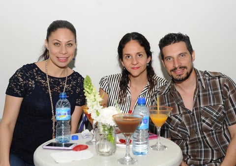 Sarahí, Fabiola y Toño.