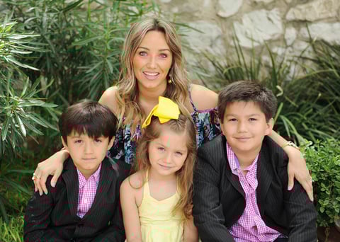 Emma, Andrés, Camila y Juan Pablo.