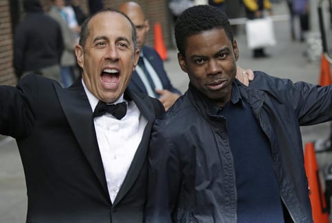 Los actores y comediantes estadounidenses Jerry Sienfeld y Chris Rock formaron parte del episodio final del Late Show.