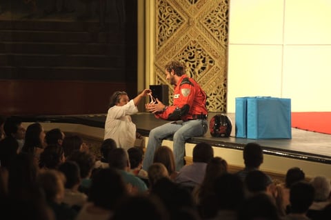 Gabriel convivió de cerca con el público lagunero.