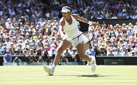 En el último set, los nervios pretendían hacerle la travesura a Garbiñe, pero los superó para un 6-3 final.