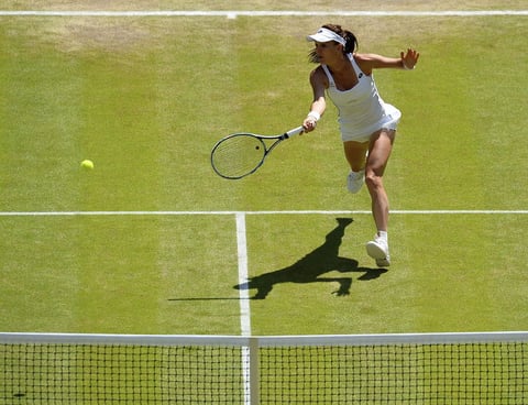 Enfrente la rival era Agnieszka Radwanska, que dio pelea ferrea.