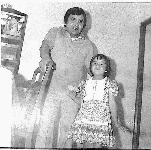 Claudio Arreola Salazar (f) y Sandra Lorena Arreola Franco en 1978.