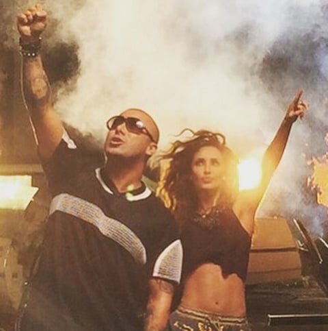 Anahí grabó con Wisin el video de su nuevo tema Rumbo.