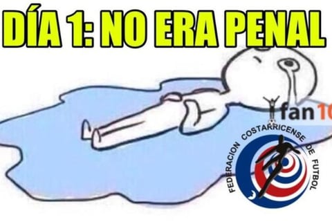 Mientras tanto los ticos comienzan el conteo de su "No era penal."