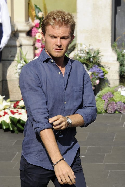 Nico Rosberg a su llegada a la Catedral.
