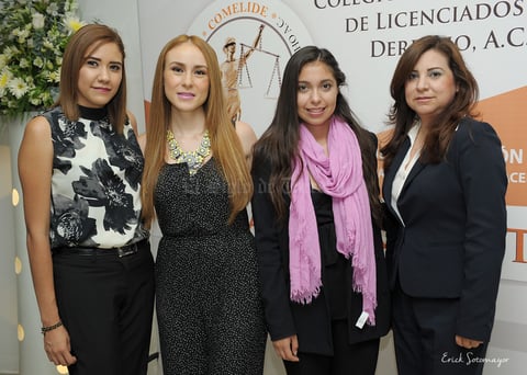 Lic. Fabiola Olmos, Lic. Alejandra Urby, Lic. Estela Castro y Juana María Meza.