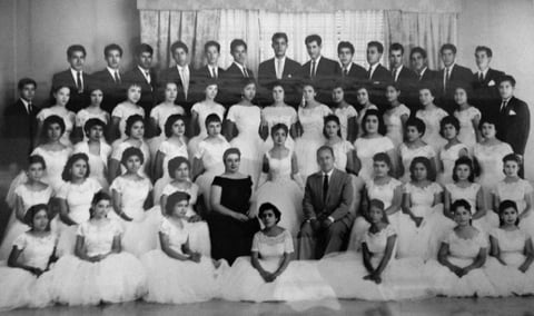 26072015 GeneraciÃ³n 1955-1958 de Contadores Privados del Colegio Eliott con sus profesores: Antonio Berna Imperial y Enriqueta FernÃ¡ndez. Entre los alumnos, se encuentran Alicia y Guadalupe Delgado, Benilde MartÃ­nez, Lilia LÃ³pez, Misael Molino, Jorge Ruiz, TomÃ¡s LuÃ©vanos (f) y RamÃ³n MartÃ­nez (f).