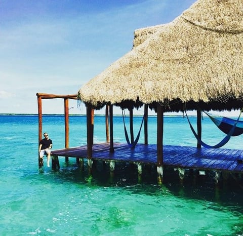 El músico ha disfrutado de las playas mexicanas.