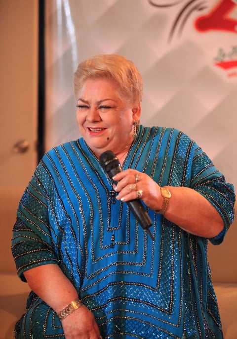 Paquita atendió a los medios previo a su concierto.