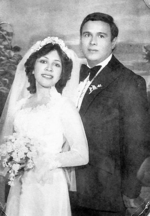 09082015 Guillermina Aparicio y Gerardo López Gaytán, el 26 de abril de 1980. Este año, celebraron sus 35 años de casados.