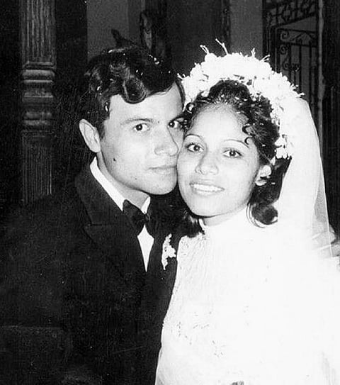 09082015 Ángel Román Gutiérrez Rodarte e Irma Medrano de la Cerda contrajeron nupcias el 15 de julio de 1972.