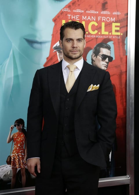 Henry Cavill, protagonista de la historia, fue el más esperado en la alfombra roja.
