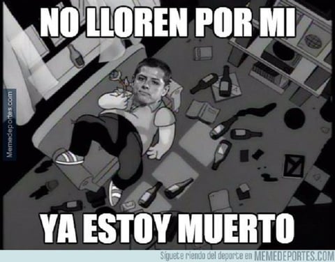 'Chicharito' tuvo una muy mala noche.