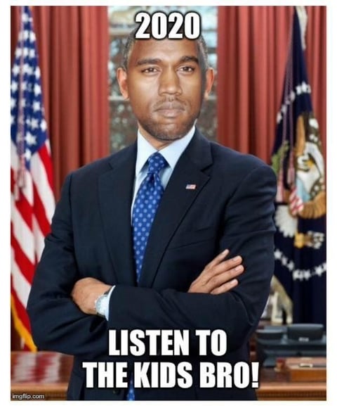 Las aspiraciones presidenciales de Kanye West fueron el motivo perfecto para generar más memes.