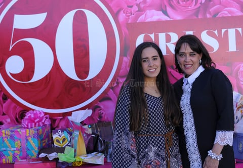Con su hija, Cristina