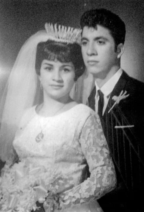06092015 MarÃ­a de JesÃºs ChÃ¡vez MuÃ±oz y JosÃ© Refugio de Alba Helguera se casaron en la Iglesia San Juanito el 22 de agosto de 1965.