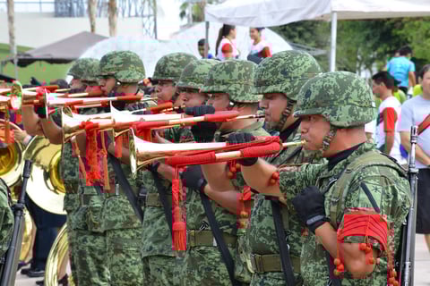 La banda de música de la onceava Región Militar participó en la ceremonia.