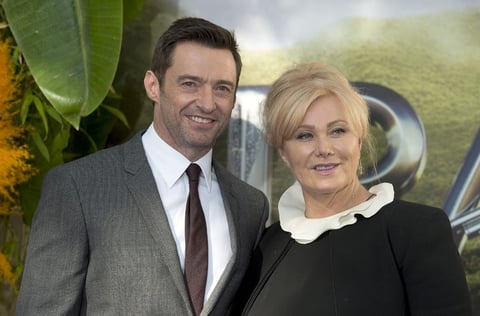 Hugh Jackman acudió al estreno mundial acompañado de su esposa Deborra-Lee Furness.
