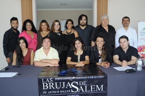 22092015 PRESENTAN PUESTA EN ESCENA.  La Compañía de Teatro El Crisol anunció en rueda de prensa que este próximo viernes, en el Teatro Alberto M. Alvarado a las 20 horas, será la función de gala de Las brujas de Salem de Arthur Miller, dirigida por Christian Caballero.