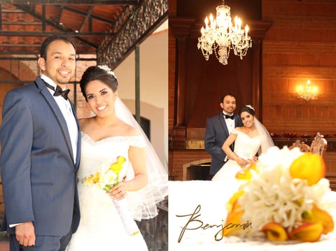 27092015 Pamela Ibarra de la O y Óscar Ángel Carmona Galarza unieron sus vidas en el Sacramento del Matrimonio el pasado 19 de septiembre de 2015, a las 17:30 Hrs., en la Iglesia de La Sagrada Familia. Sus padres son: Sr. Antonino Ibarra Reyes y Raquel de la O Vidaña; Óscar Carmona Ricardes y María Elena Marilú Galarza Valerio.- Benjamín Fotografía