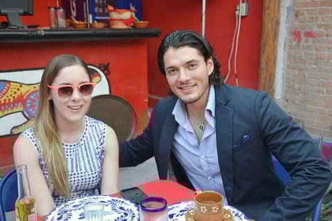 Katia Martínez y Luis González.